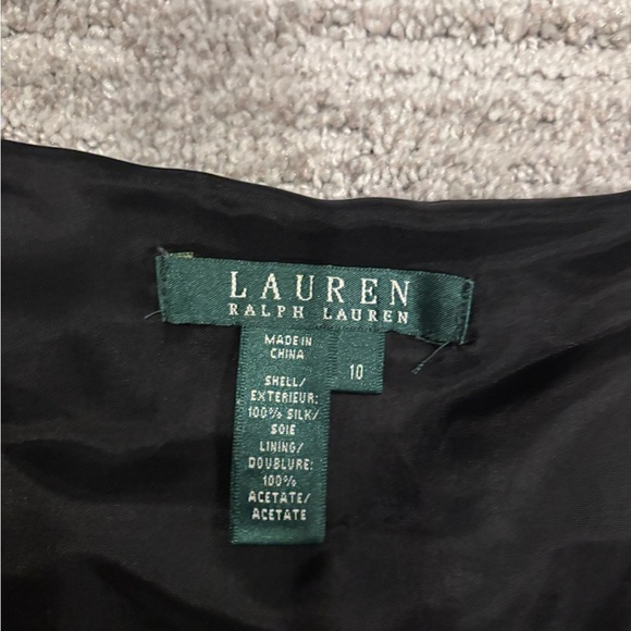 Ralph Lauren Black and Blue A-Line Skirt 100% silk size 10 - Picture 3 of 5